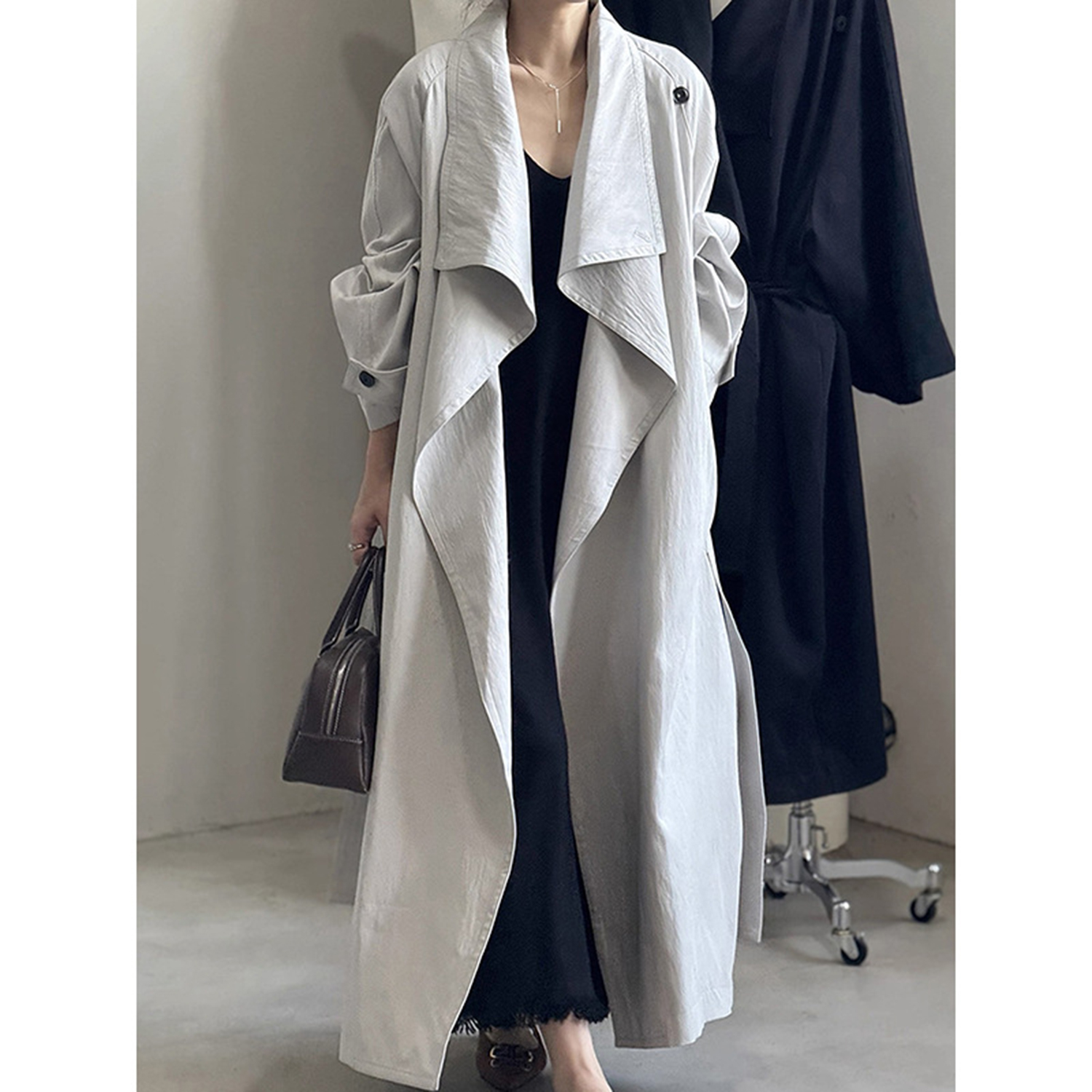 Women'S Fashion Long Coat - Allingentle dames lange jas, losvallende jas,