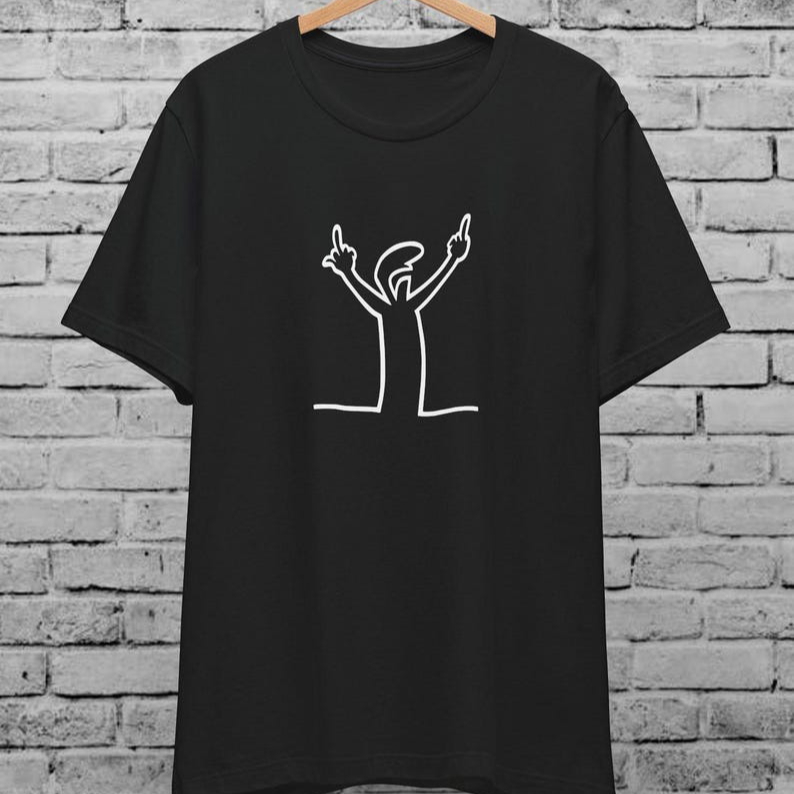 Women'S Fashion From The 80S - Angry La Linea Unisex T-shirt voor