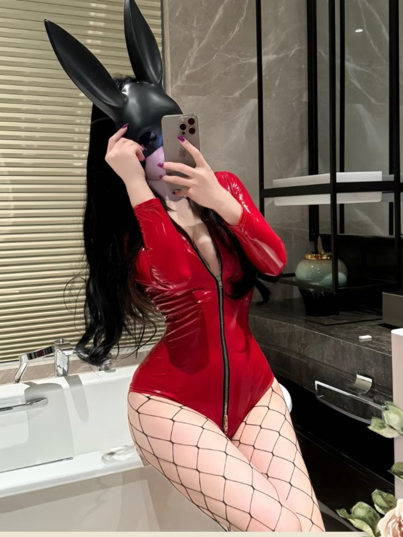 Women'S Fashion Pajamas - Sexy Lakleer Bodysuit Rits Uniform Pure
