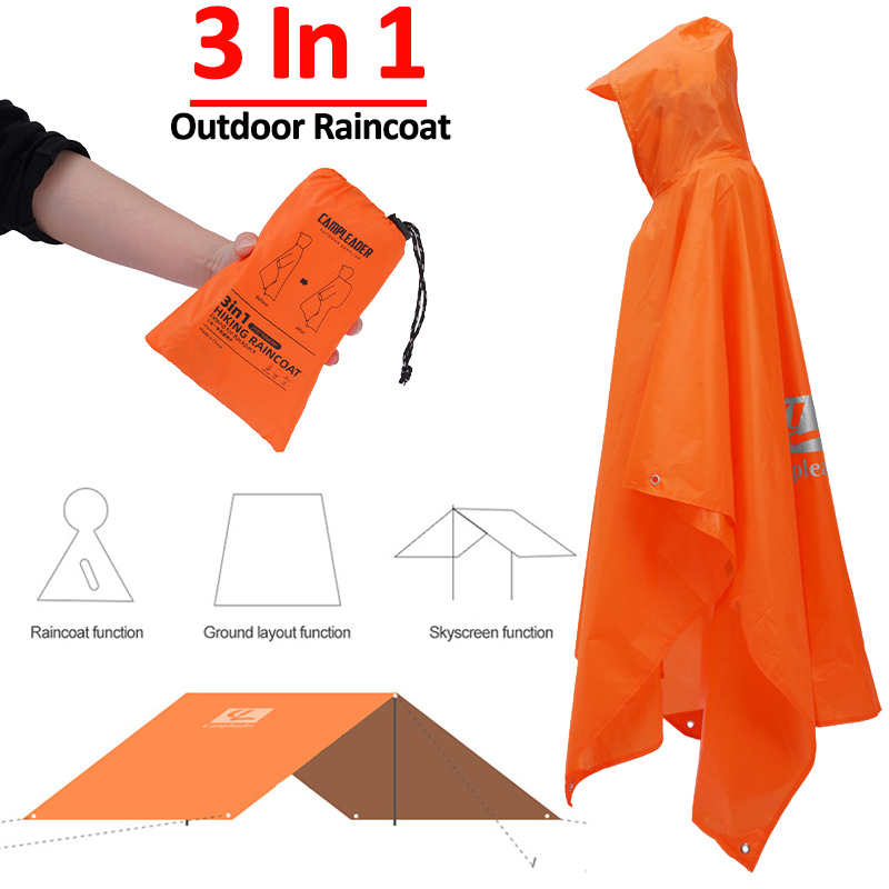 Women'S Fashion Rain Jacket - 3-in-1 buitenregenjas met capuchon, lange waterdichte