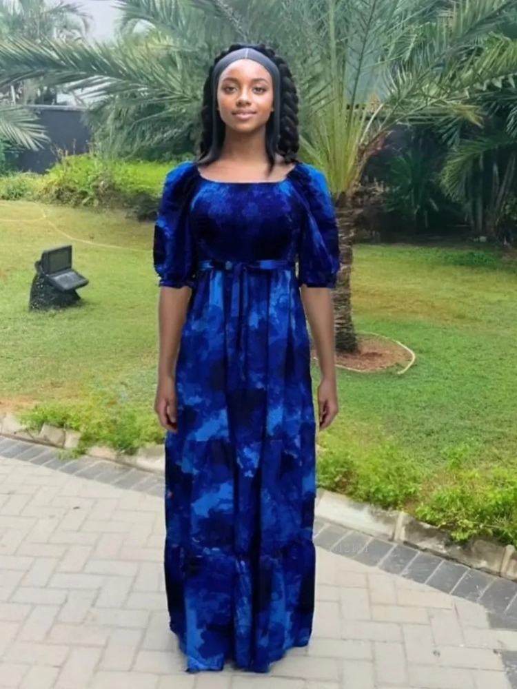 Women Fashion Kitenge - 2025 Nieuwe Stijl Modieuze Midden-Oosten Losse