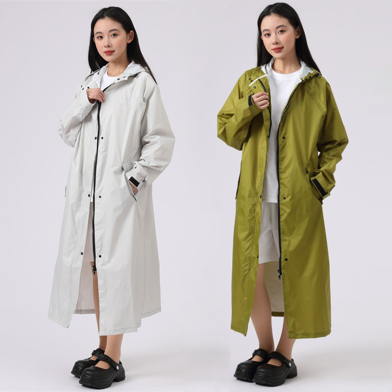 Women'S Fashion Rain Jacket - Lange regenjas met capuchon voor dames,