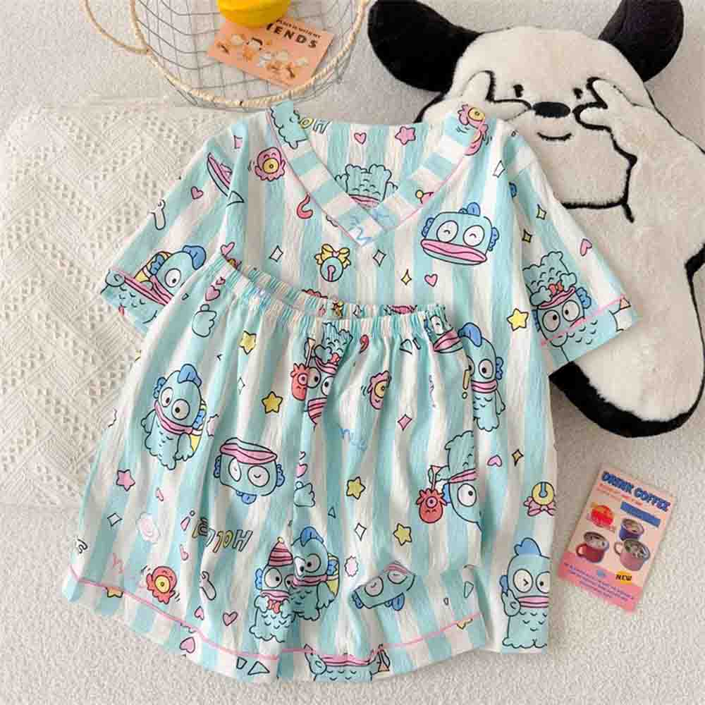 Women'S Fashion Pajamas - Sanrio Hangyodon Vrouwen Pyjama Set Kawaii