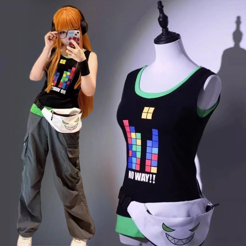 Knitted Vest Women - Anime Sakura Futaba Cosplay Kostuum Mouwloos