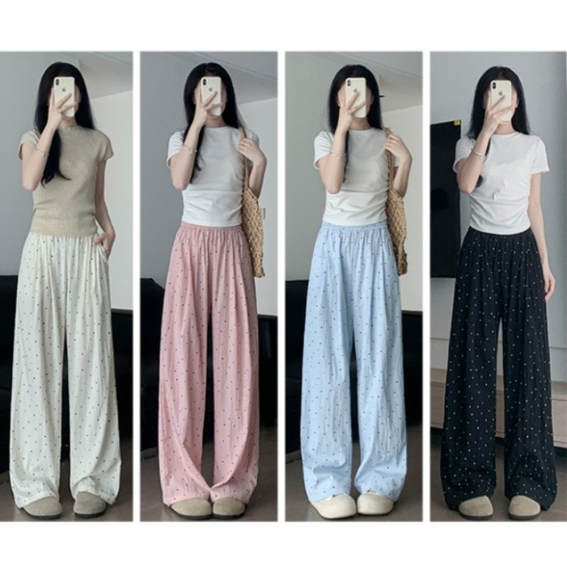Women'S Fashion Pajamas - Slaapbroeken Damesbroeken Stippen Effen kleur Modieuze