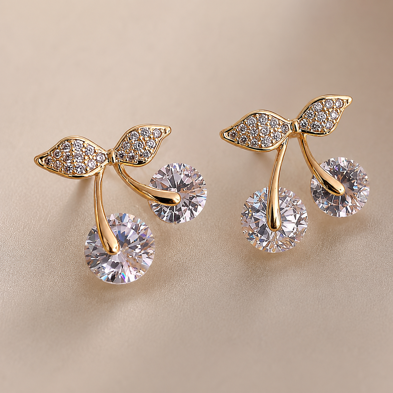 Women'S Fashion Petite - Nieuw Ontwerp Petite Cherry Delicate Stud