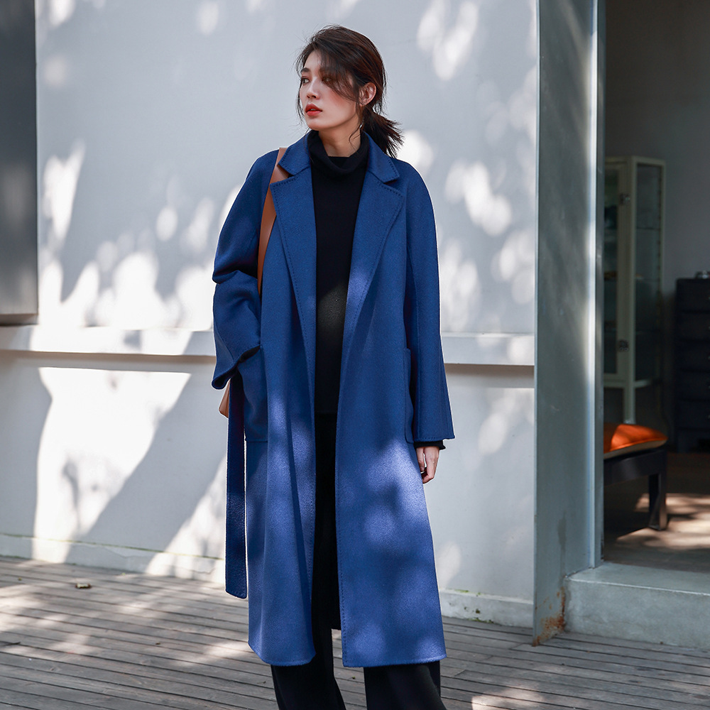 Women'S Fashion Long Coat - Allingentle dames lange jas met platte