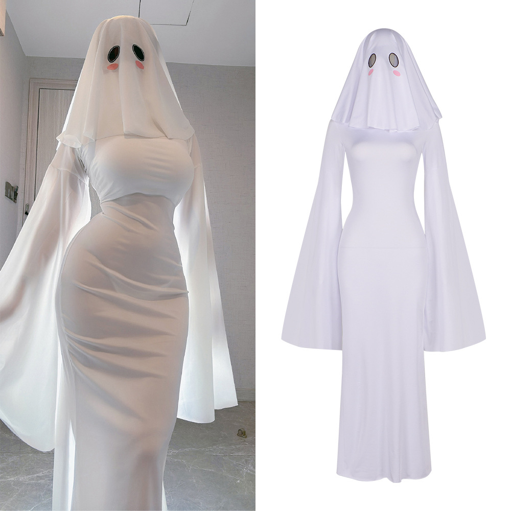 Bodycon Dress Women - Anime Ghost Vrouwelijke Cosplay Kostuum Leuke