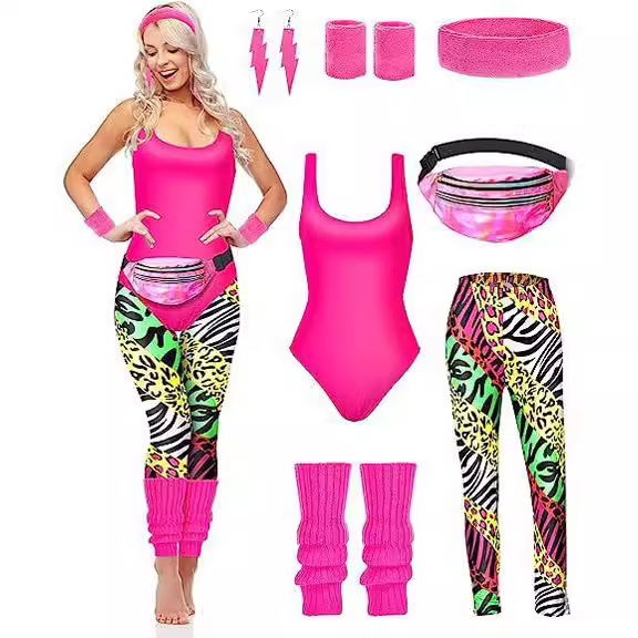 Women'S Fashion From The 80S - Jaren '80 Feestkostuum Dames Sportkleding Retro