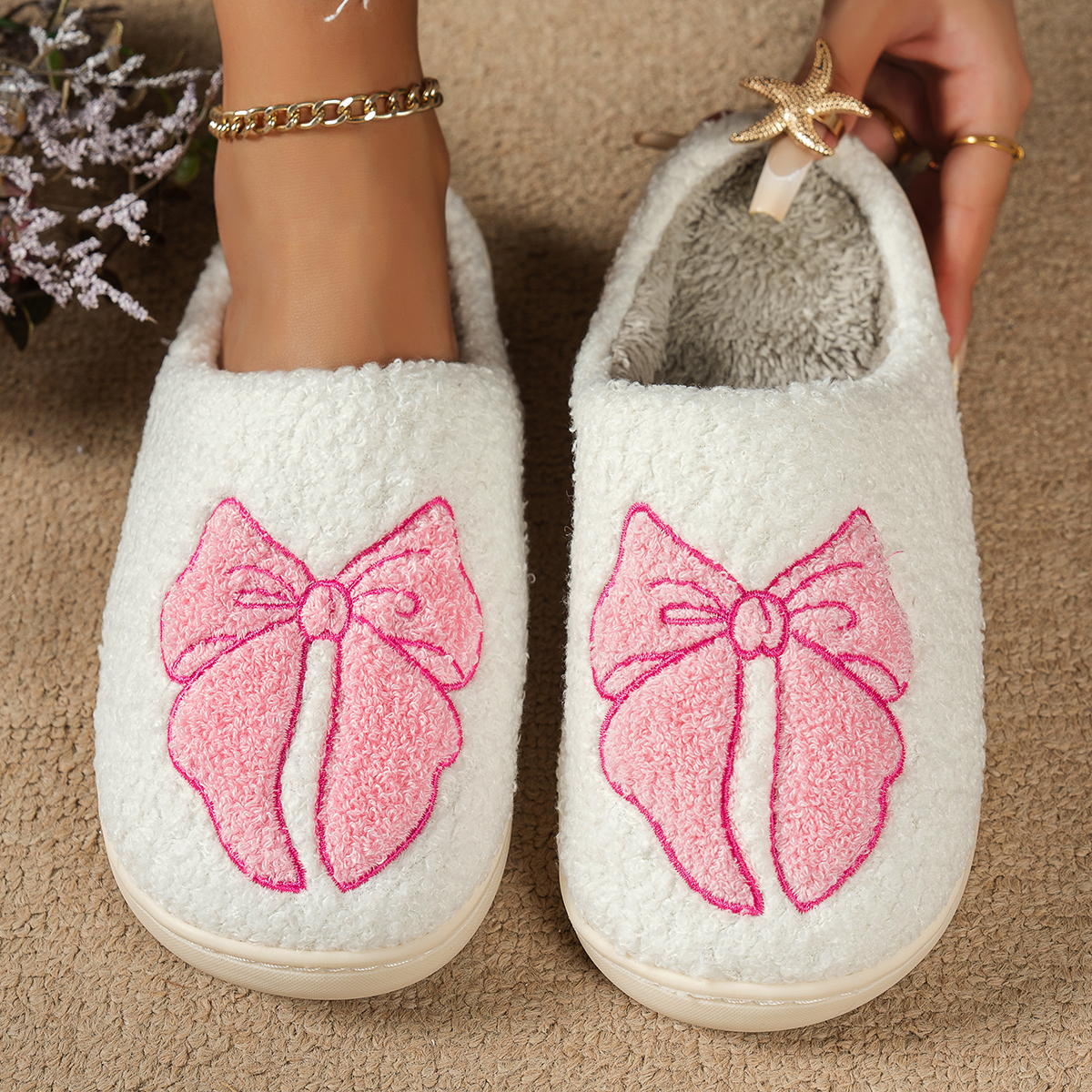 Women Fashion Simple - Winter Pluche Meisjes Slaapkamer Slippers Leuke