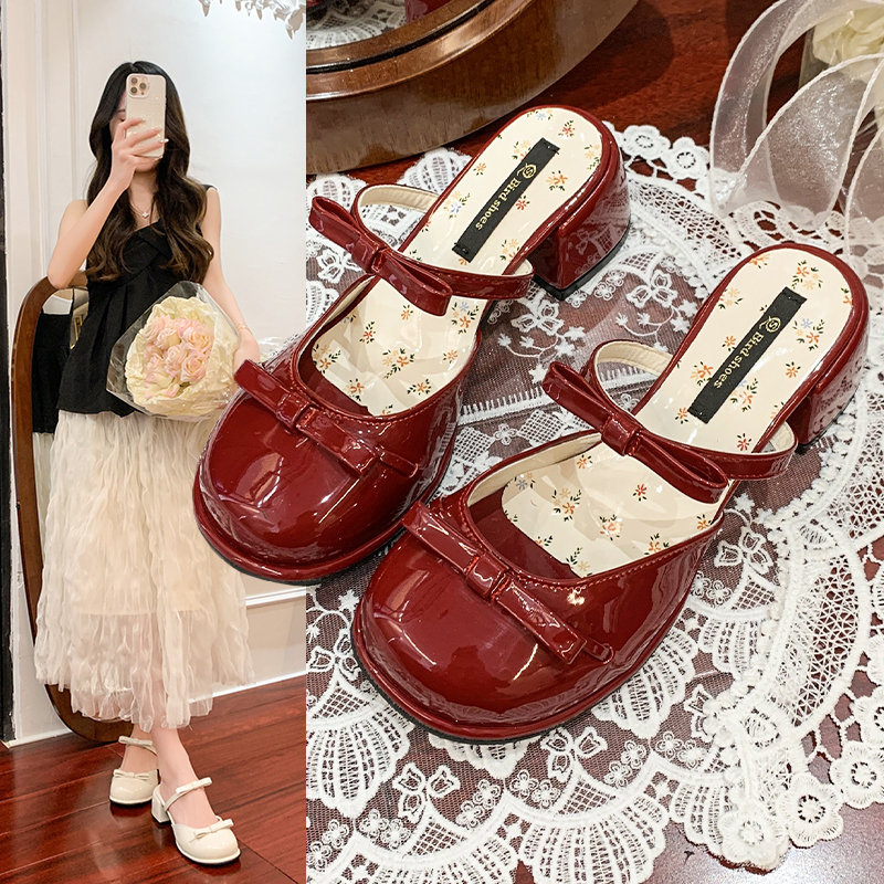 Women'S Fashion For Summer 2025 - Bow Mary Jane Baotou Sandalen Dames