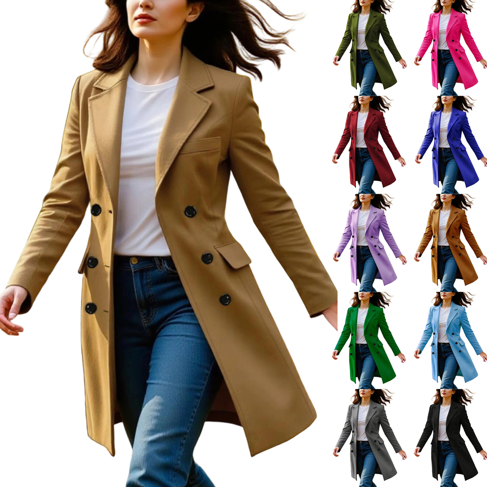 Women'S Fashion Long Coat - Nieuwe Damesjassen Herfst Winter Lange Mouw