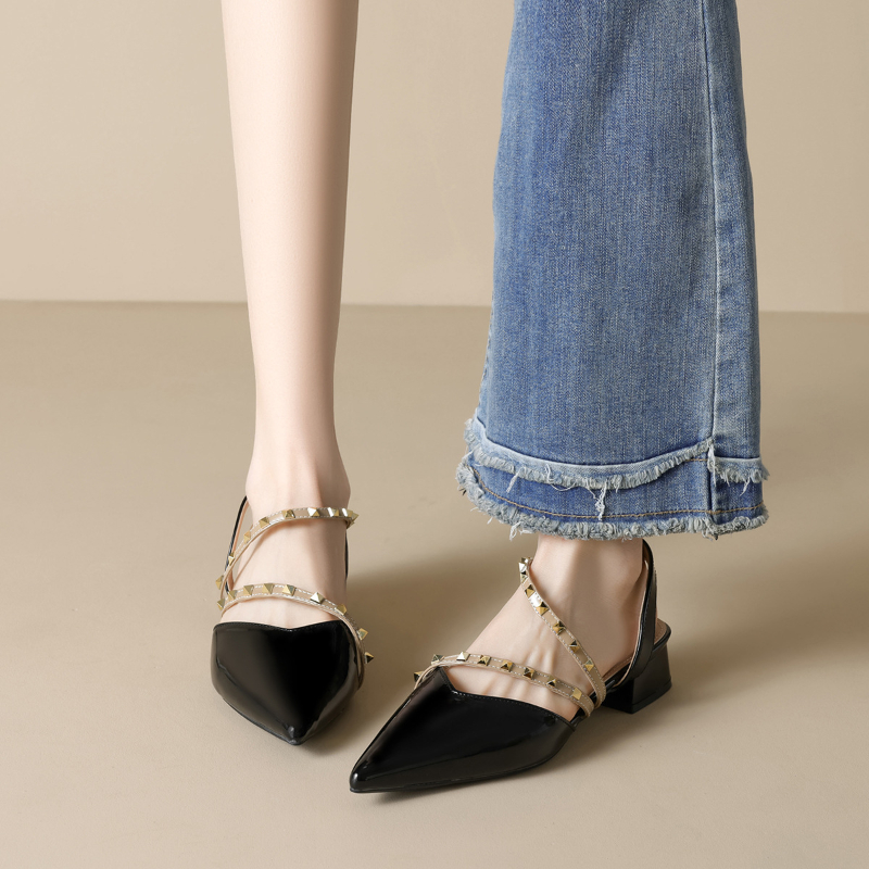 Dames Slingback Flats met stud - Women Fashion Simple recensie en prijs