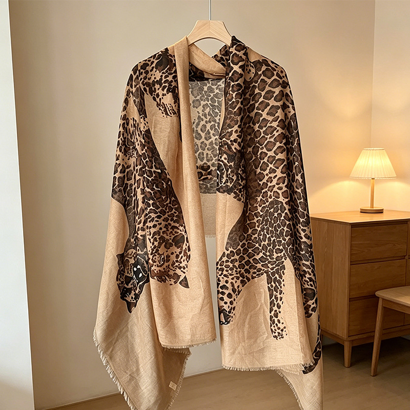 Vintage luipaardprint hijab en - Women Fashion Wear recensie en prijs