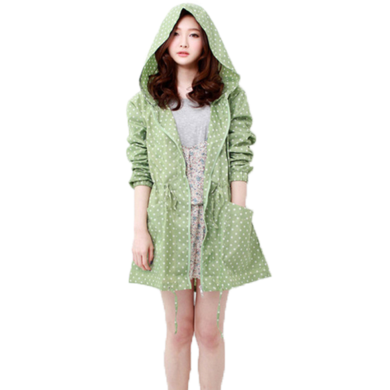 Fashion Dot Print Dames Regenj - Women'S Fashion Rain Jacket recensie en prijs