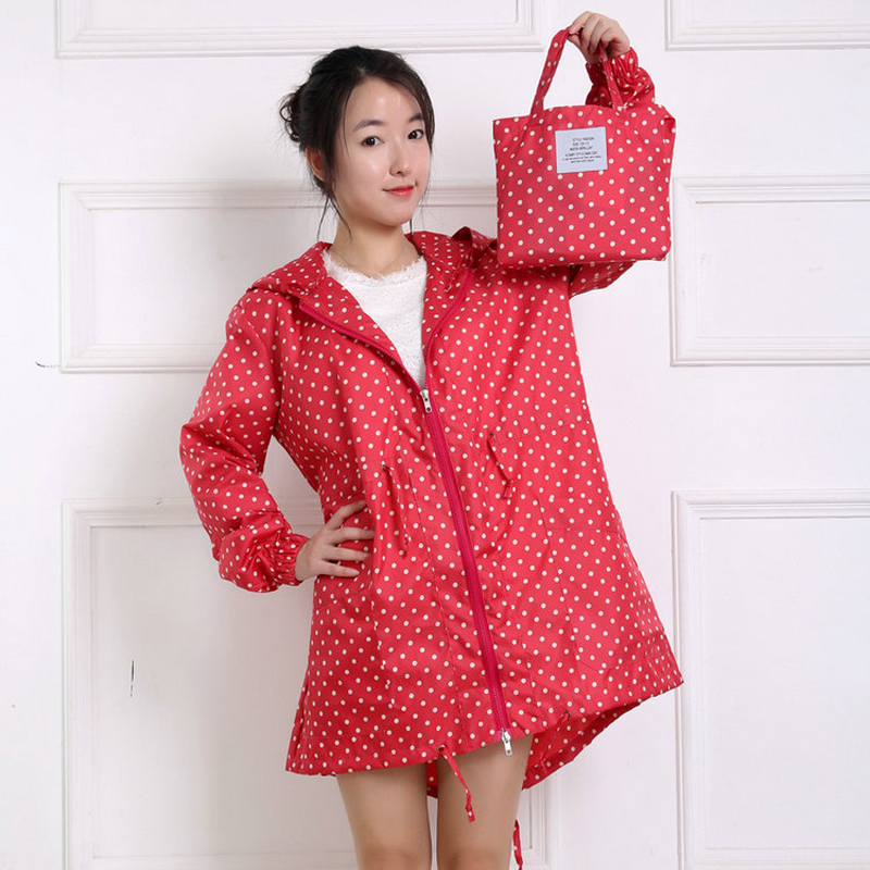 Fashion Dot Print Dames Regenj - Women'S Fashion Rain Jacket recensie en prijs
