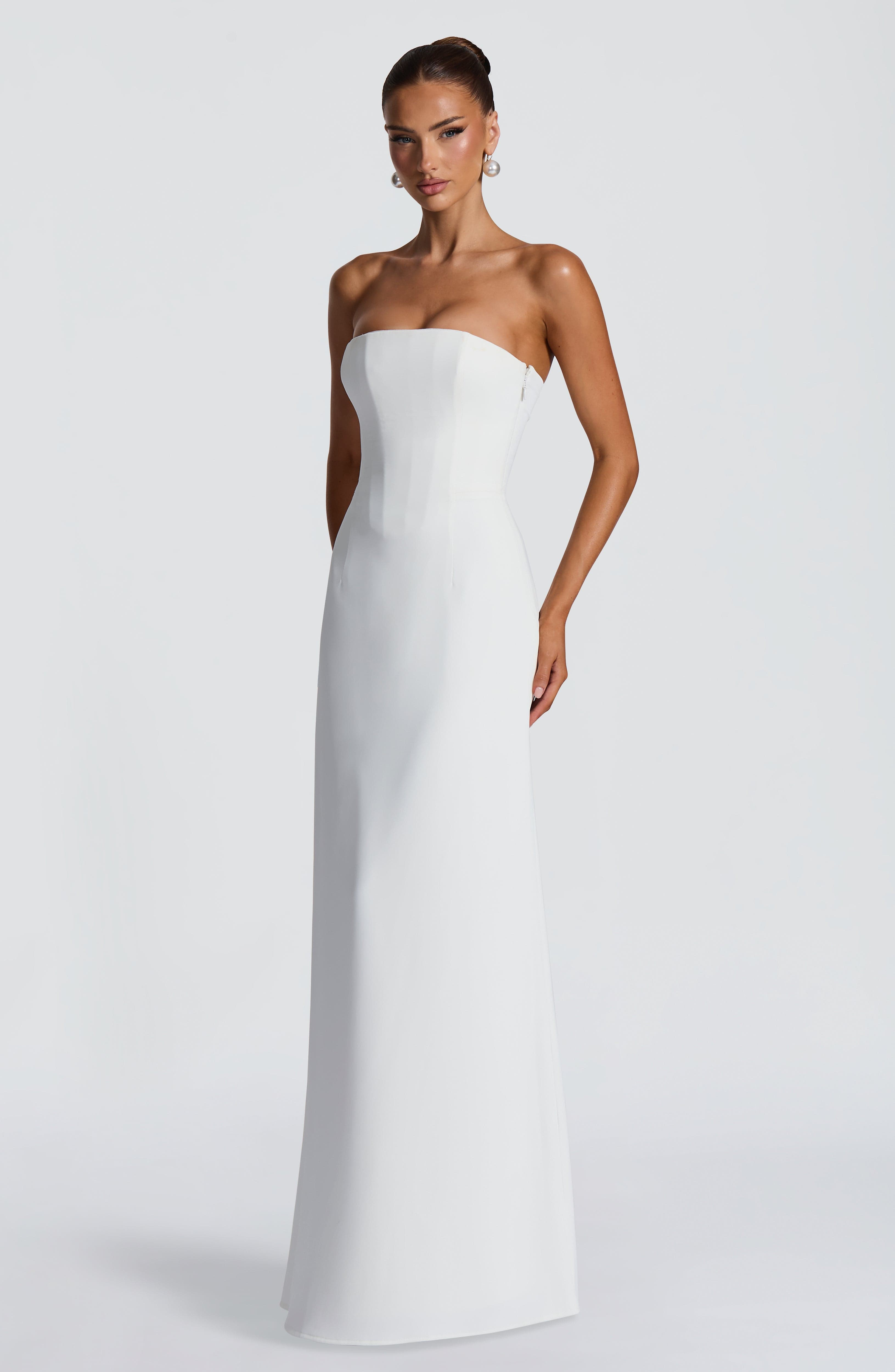Witte strapless maxi-jurk dame - Bodycon Dress Women recensie en prijs