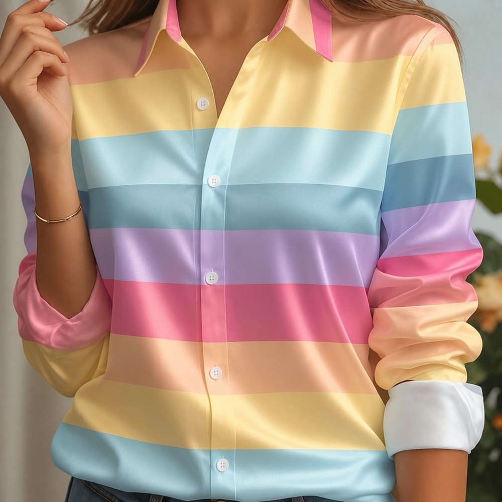 Dames satijnen overhemd met re - Women Fashion Wear recensie en prijs