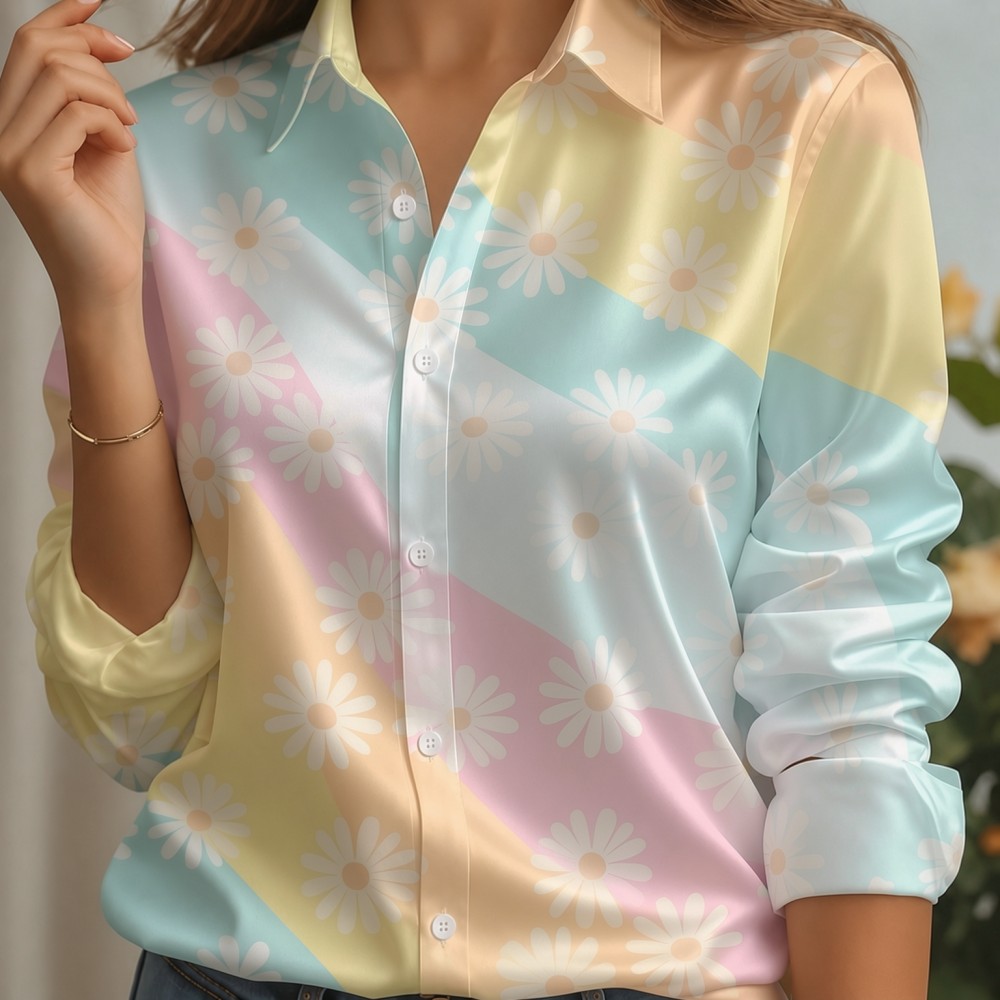 Dames satijnen overhemd met re - Women Fashion Wear recensie en prijs