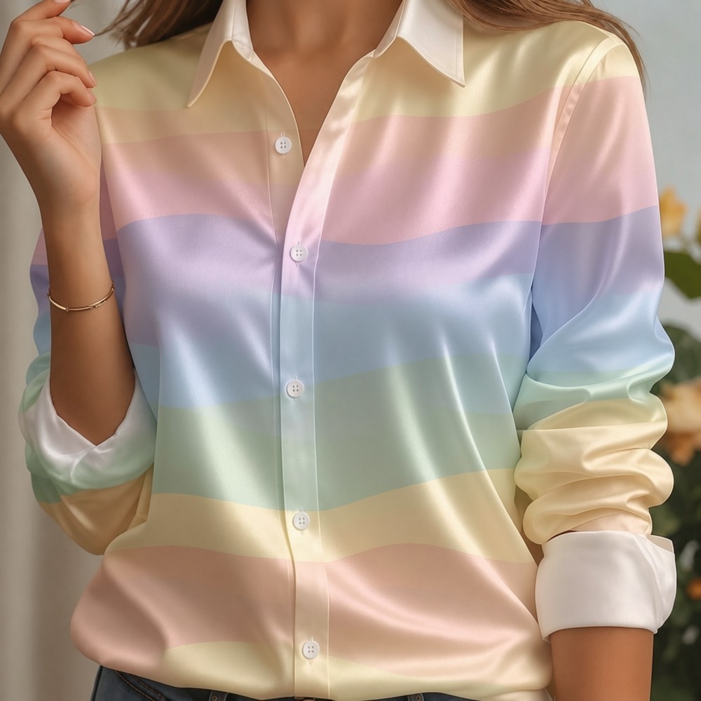 Dames satijnen overhemd met re - Women Fashion Wear recensie en prijs