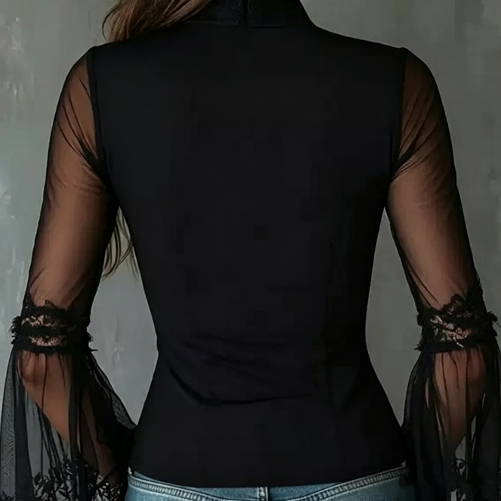 Dames zwart doorzichtig vintag - Women Fashion Necklace recensie en prijs