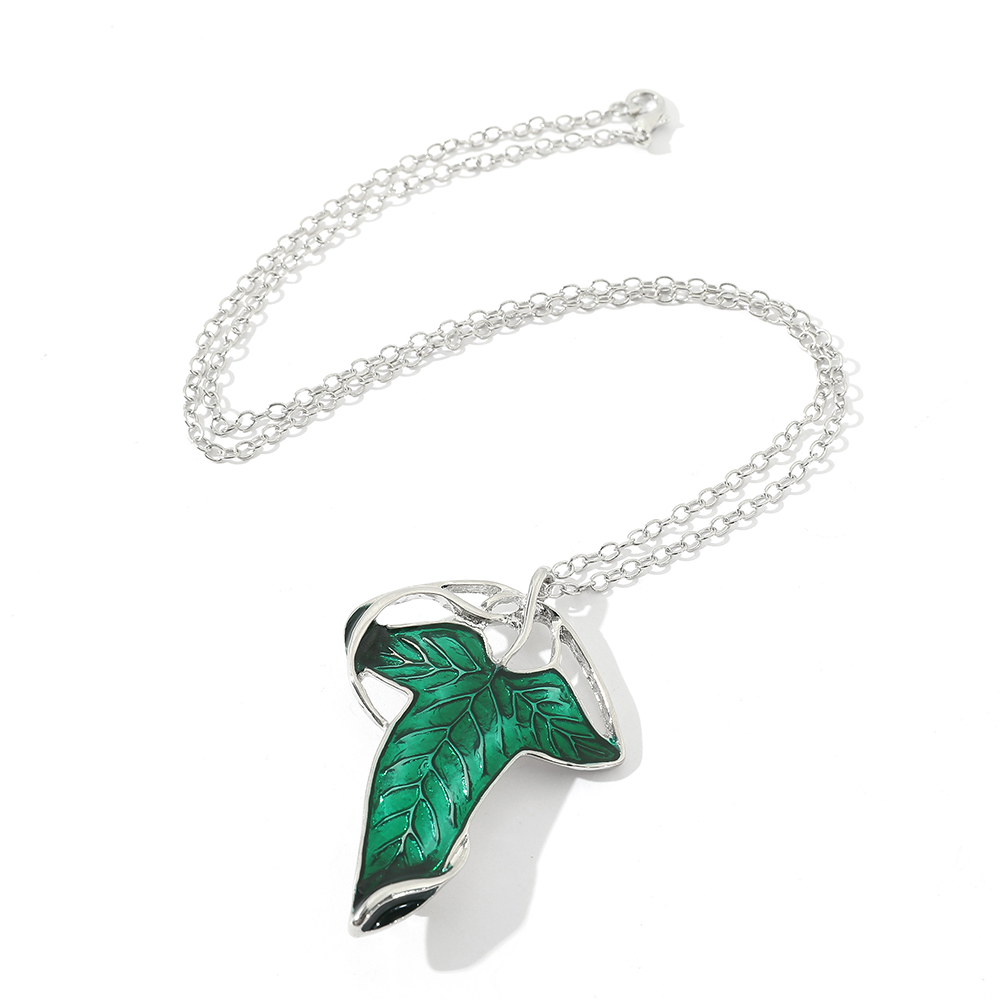 Vintage groene blad hanger ket - Women Fashion Necklace recensie en prijs
