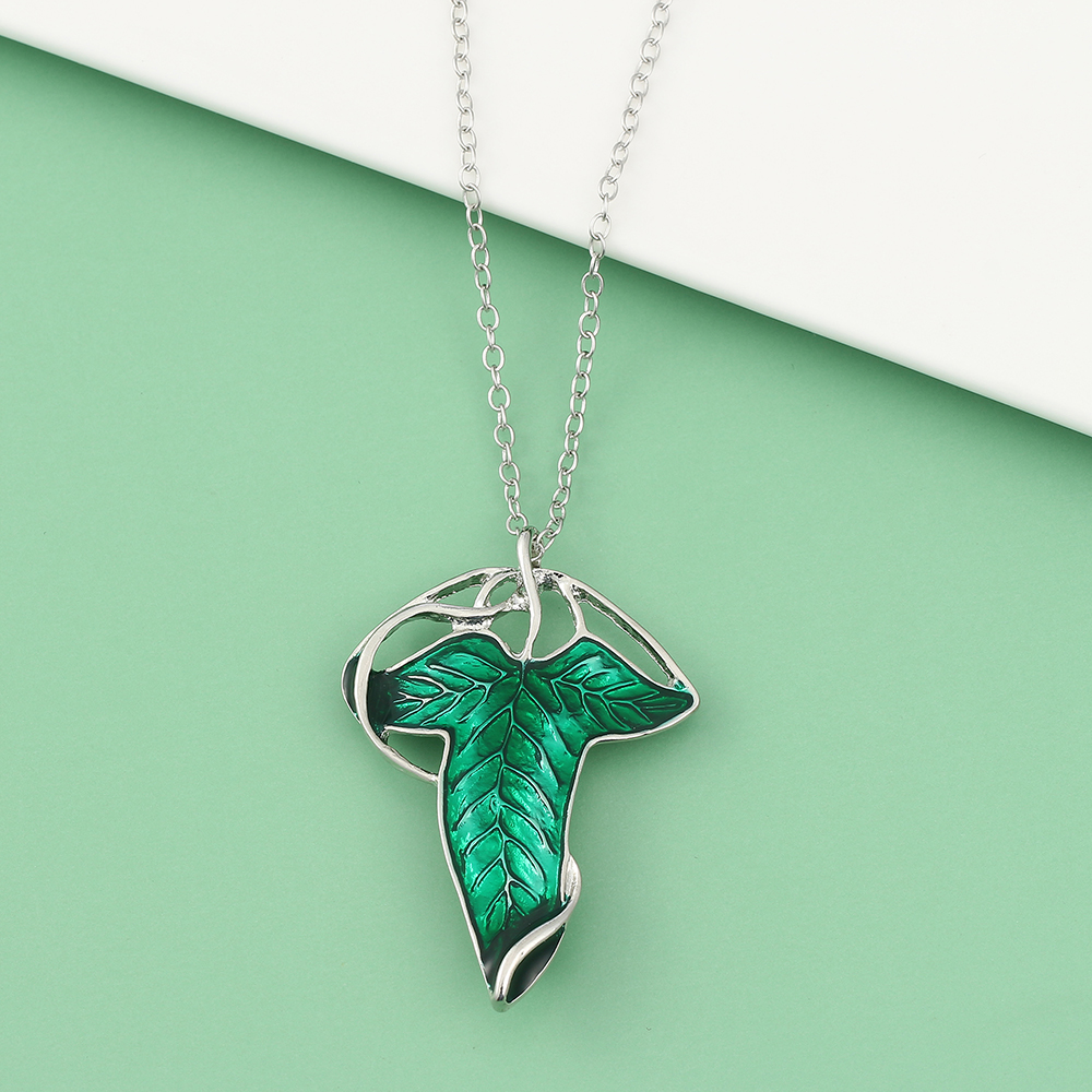 Vintage groene blad hanger ket - Women Fashion Necklace recensie en prijs