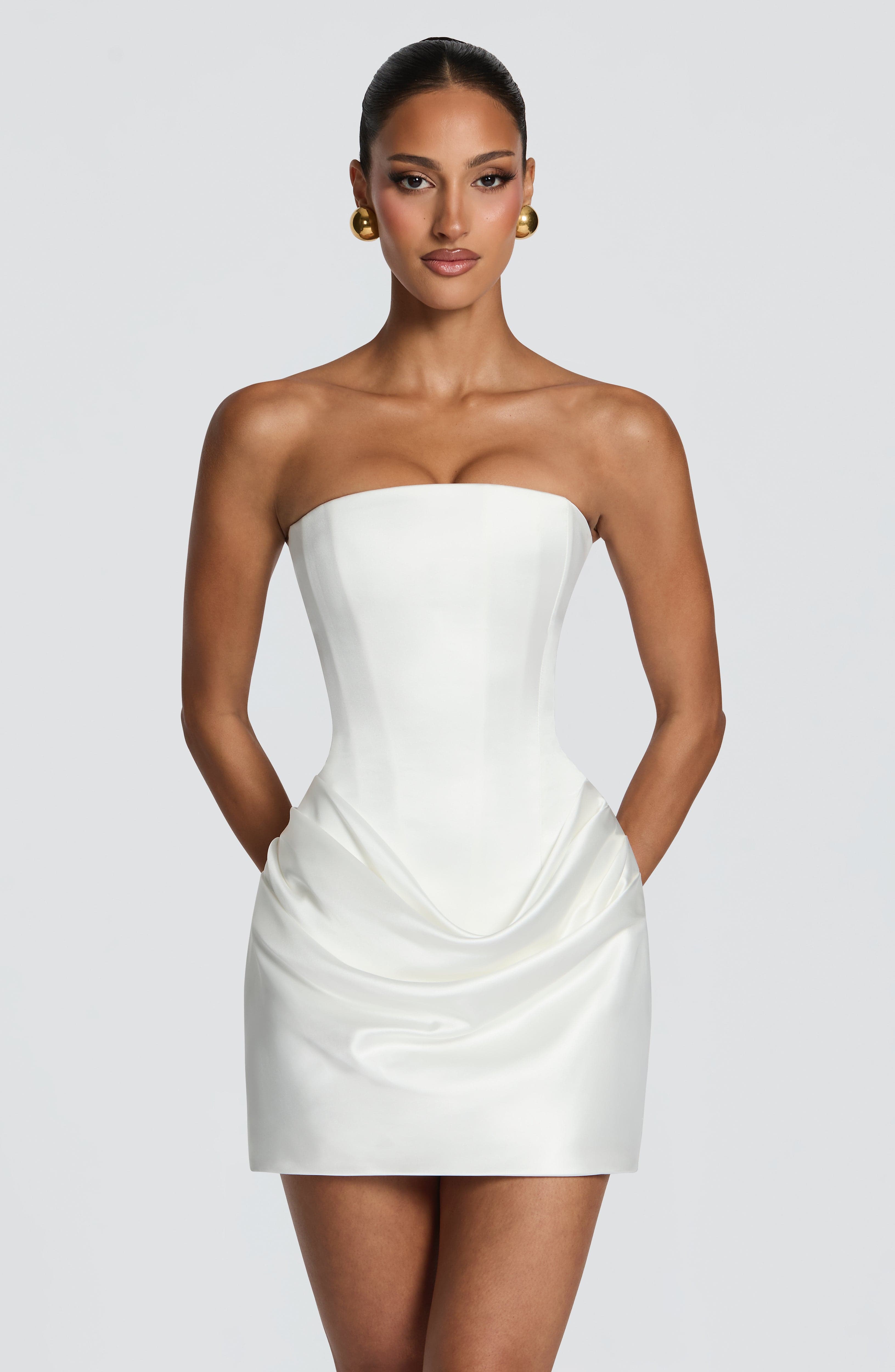 2 stijlen witte satijnen mini- - Bodycon Dress Women recensie en prijs