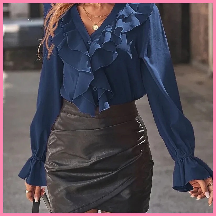 2025 Mode V-hals Blouse met Ge - Women'S Fashion For 2025 recensie en prijs