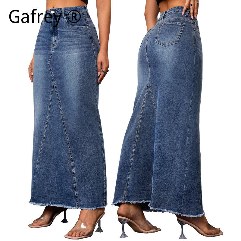 Dames Denim Midi Rok Hoge Tail - A-Line Skirt Midi recensie en prijs
