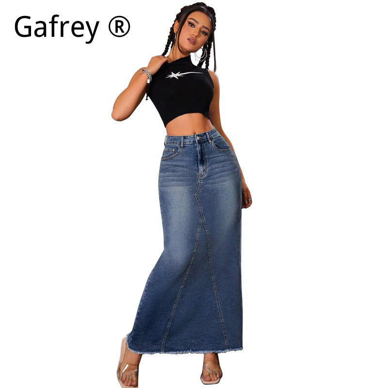 Dames Denim Midi Rok Hoge Tail - A-Line Skirt Midi recensie en prijs