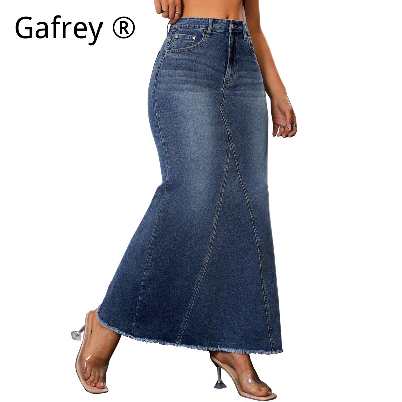 Dames Denim Midi Rok Hoge Tail - A-Line Skirt Midi recensie en prijs