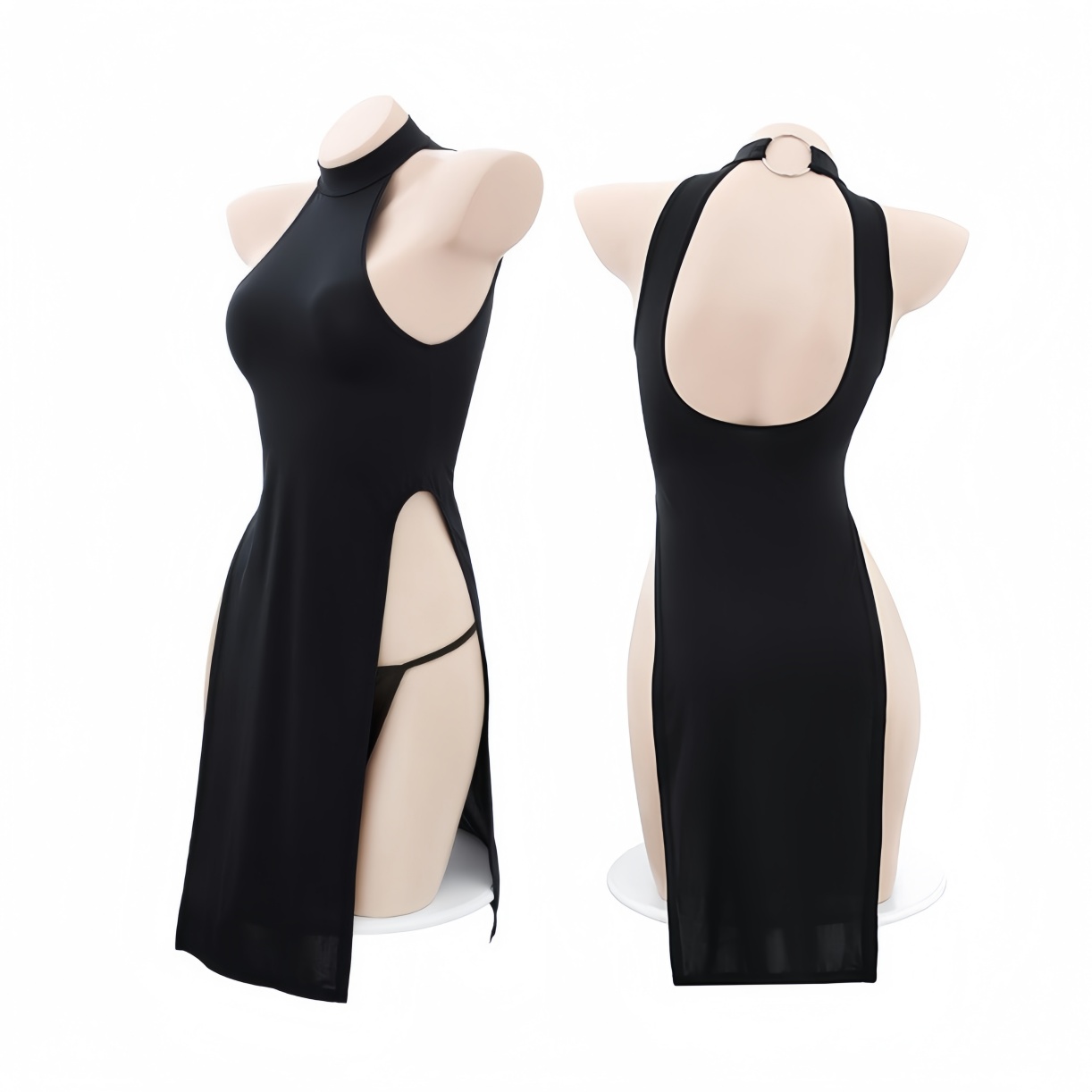 Dames zwarte rugloze mouwloze  - Bodycon Dress Women recensie en prijs