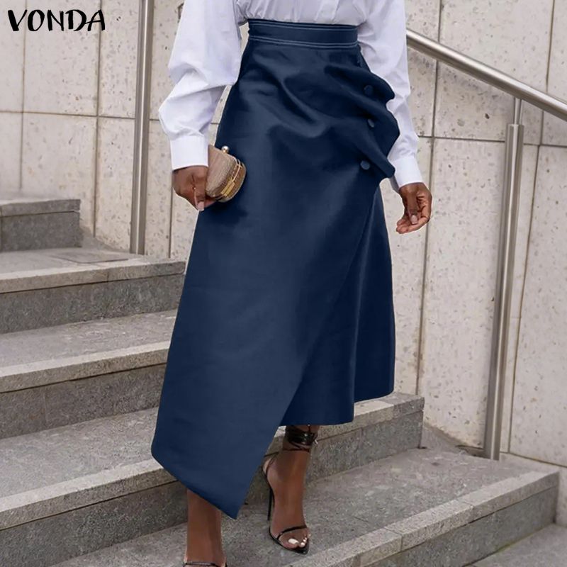 VONDA Plus Size 5XL Elegante V - A-Line Skirt Midi recensie en prijs