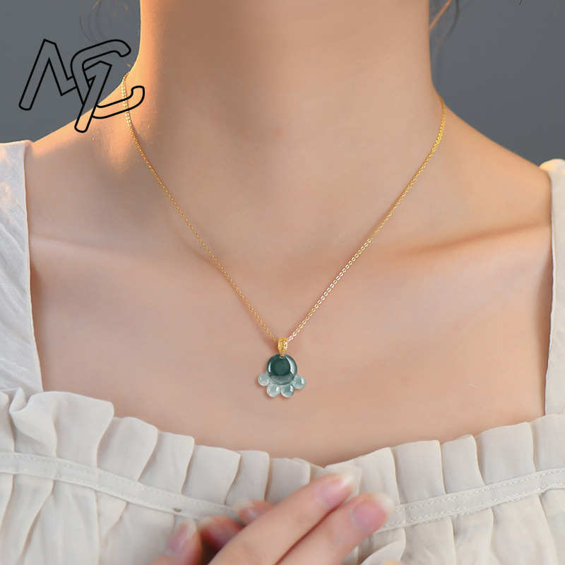 Natuurlijke echte smaragd blau - Women Fashion Necklace recensie en prijs