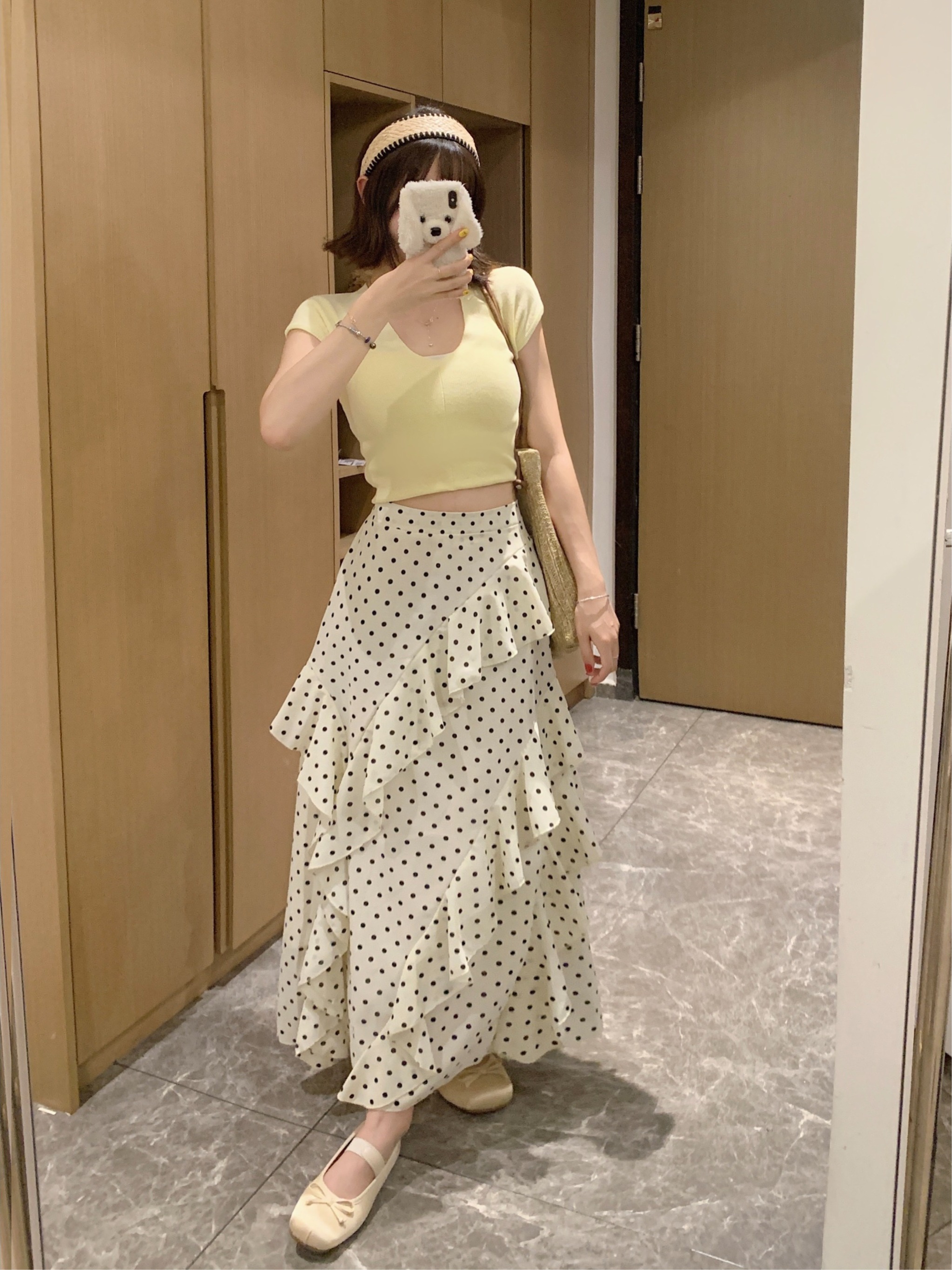 Plus Size Zomer Polka Dot Asym - A-Line Skirt Midi recensie en prijs