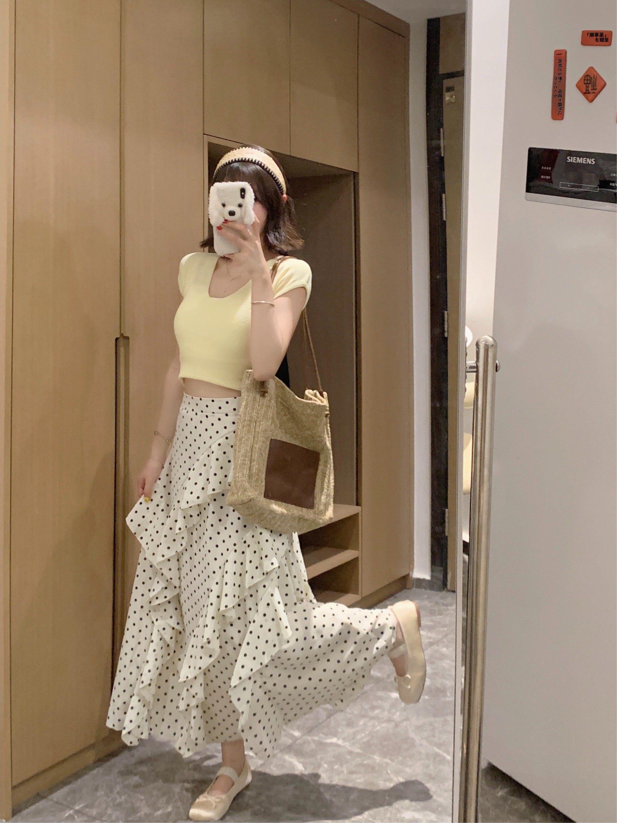 Plus Size Zomer Polka Dot Asym - A-Line Skirt Midi recensie en prijs
