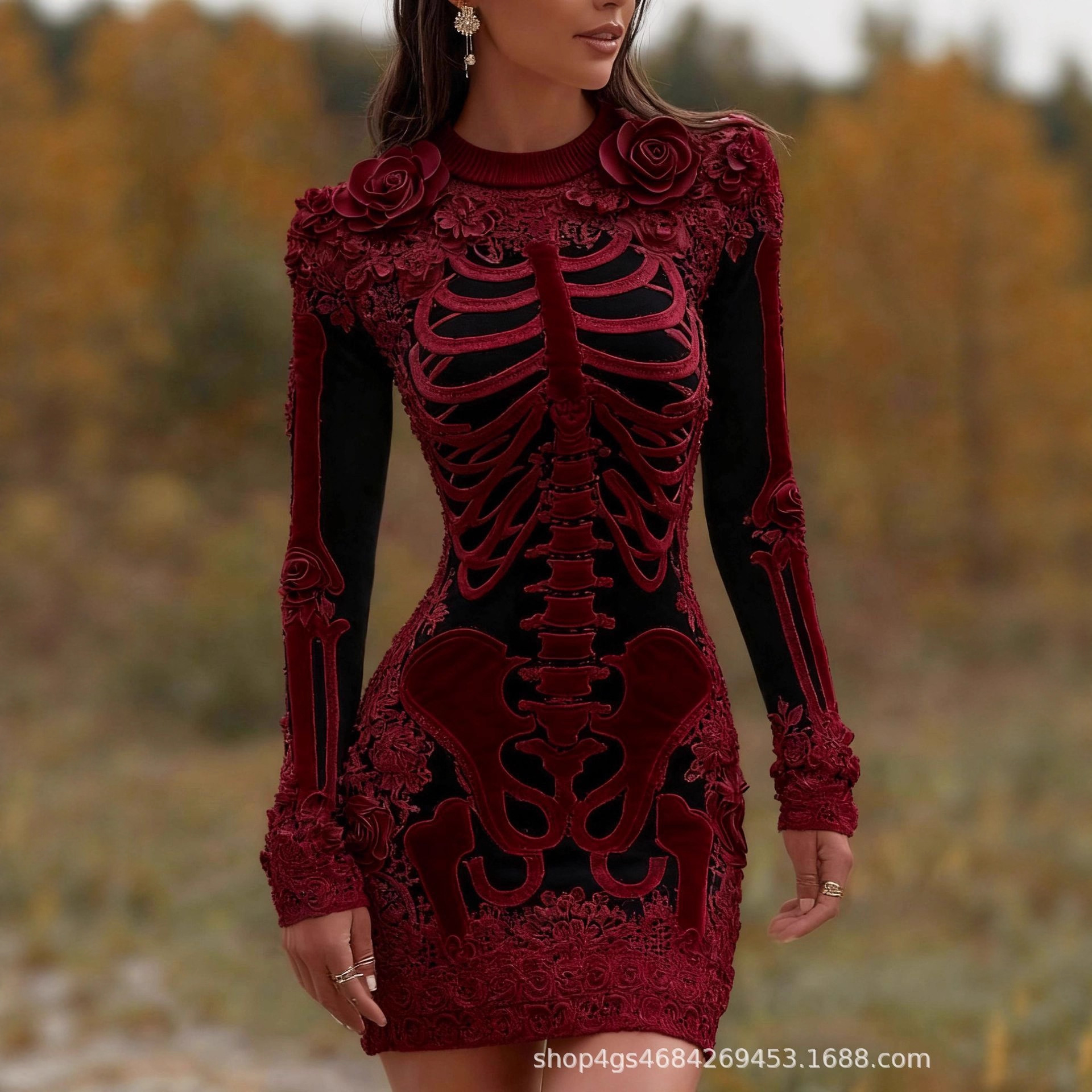 Spookachtige gotische trui met - Bodycon Dress Women recensie en prijs