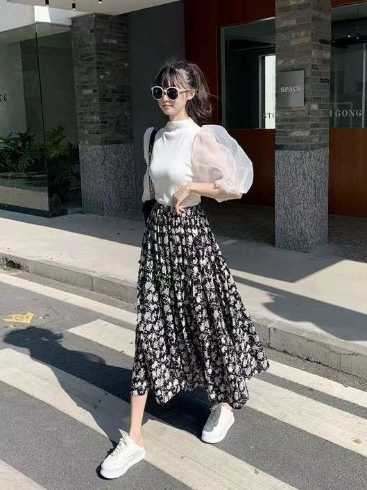 Bloemenprint A-lijn midi rok p - A-Line Skirt Midi recensie en prijs