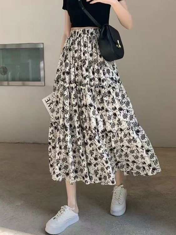 Bloemenprint A-lijn midi rok p - A-Line Skirt Midi recensie en prijs